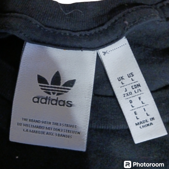 ADIDAS Board logo Performance tee shirt. Womens. Size Large. Black & White. - Picture 2 of 8